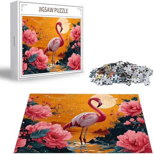 Flamingo Puzzle 500 Teile Blume Puzzle Erwachsene, Holzpuzzle Erwachsene, DIY Groß Puzzelmatten, Premium Quality Klassische Wooden Jigsaw, Holzpuzzle ab 14 Jahren für Jungen, Geschenke Mädche S-230 Flamingo Puzzle 500 Teile Blume Puzzle Erwachsene, Holzpuzzle Erwachsene, DIY Groß Puzzelmatten, Premium Quality Klassische Wooden Jigsaw, Holzpuzzle ab 14 Jahren für Jungen, Geschenke Mädche S-230 von Saweefog