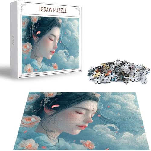 Frau Puzzle 1500 Teile Blume Puzzle Erwachsene, Holzpuzzle Erwachsene, DIY Groß Puzzelmatten, Premium Quality Klassische Wooden Jigsaw, Holzpuzzle ab 14 Jahren für Jungen, Geschenke Mädche S-348 von Saweefog
