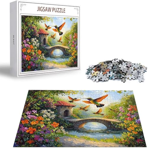 Garten Puzzle 1500 Teile Landschaft Puzzle Erwachsene, Holzpuzzle Erwachsene, DIY Groß Puzzelmatten, Premium Klassische Wooden Jigsaw, Holzpuzzle ab 14 Jahren für Jungen, Geschenke Mädche S-226 von Saweefog