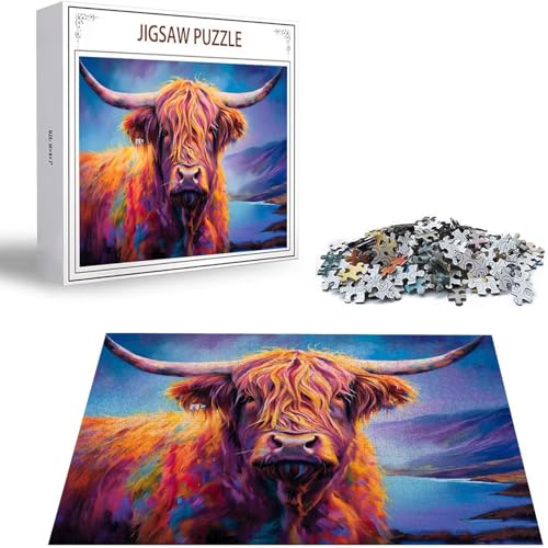 Hochlandrinder Puzzle 500 Teile Tier Puzzle Erwachsene, Holzpuzzle Erwachsene, DIY Groß Puzzelmatten, Premium Klassische Wooden Jigsaw, Holzpuzzle ab 14 Jahren für Jungen, Geschenke Mädche S-142 Hochlandrinder Puzzle 500 Teile Tier Puzzle Erwachsene, Holzpuzzle Erwachsene, DIY Groß Puzzelmatten, Premium Klassische Wooden Jigsaw, Holzpuzzle ab 14 Jahren für Jungen, Geschenke Mädche S-142 von Saweefog