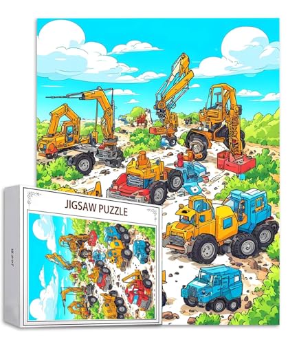 Ingenieurfahrzeuge Puzzle 300 Teile Landschaft Puzzle Erwachsene, Holzpuzzle Erwachsene, DIY Groß Puzzelmatten, Premium Klassische Wooden Jigsaw, Holzpuzzle ab 14 Jahren für Jungen, Geschenke S-627 von Saweefog