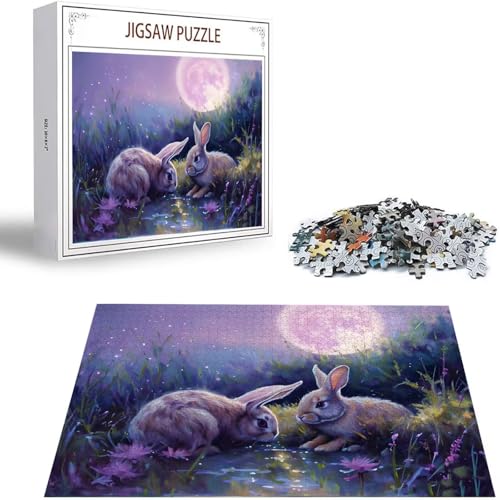 Kaninchen Puzzle 5000 Teile Mond Puzzle Erwachsene, Holzpuzzle Erwachsene, DIY Groß Puzzelmatten, Premium Quality Klassische Wooden Jigsaw, Holzpuzzle ab 14 Jahren für Jungen, Geschenke Mädche S-435 Kaninchen Puzzle 5000 Teile Mond Puzzle Erwachsene, Holzpuzzle Erwachsene, DIY Groß Puzzelmatten, Premium Quality Klassische Wooden Jigsaw, Holzpuzzle ab 14 Jahren für Jungen, Geschenke Mädche S-435 von Saweefog
