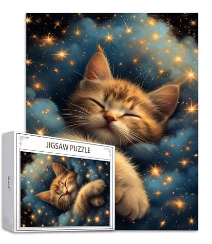 Katze Puzzle 300 Teile Sternenhimmel Puzzle Erwachsene, Holzpuzzle Erwachsene, DIY Groß Puzzelmatten, Premium Klassische Wooden Jigsaw, Holzpuzzle ab 14 Jahren für Jungen, Geschenke Mädche S-788 Katze Puzzle 300 Teile Sternenhimmel Puzzle Erwachsene, Holzpuzzle Erwachsene, DIY Groß Puzzelmatten, Premium Klassische Wooden Jigsaw, Holzpuzzle ab 14 Jahren für Jungen, Geschenke Mädche S-788 von Saweefog