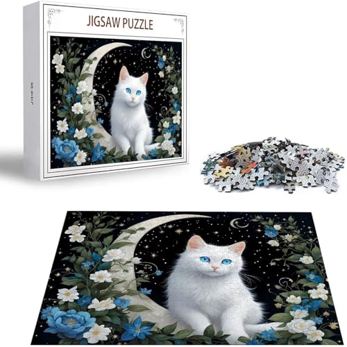 Katze Puzzle 500 Teile Blume Puzzle Erwachsene, Holzpuzzle Erwachsene, DIY Groß Puzzelmatten, Premium Quality Klassische Wooden Jigsaw, Holzpuzzle ab 14 Jahren für Jungen, Geschenke Mädche S-295 Katze Puzzle 500 Teile Blume Puzzle Erwachsene, Holzpuzzle Erwachsene, DIY Groß Puzzelmatten, Premium Quality Klassische Wooden Jigsaw, Holzpuzzle ab 14 Jahren für Jungen, Geschenke Mädche S-295 von Saweefog