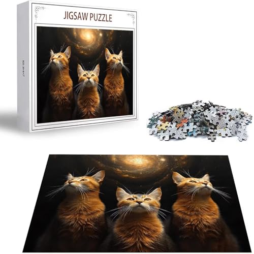Katze Puzzle 500 Teile Tier Puzzle Erwachsene, Holzpuzzle Erwachsene, DIY Groß Puzzelmatten, Premium Quality Klassische Wooden Jigsaw, Holzpuzzle ab 14 Jahren für Jungen, Geschenke Mädche S-292 Katze Puzzle 500 Teile Tier Puzzle Erwachsene, Holzpuzzle Erwachsene, DIY Groß Puzzelmatten, Premium Quality Klassische Wooden Jigsaw, Holzpuzzle ab 14 Jahren für Jungen, Geschenke Mädche S-292 von Saweefog