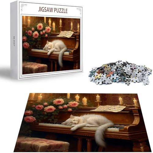 Katze Puzzle 5000 Teile Klavier Puzzle Erwachsene, Holzpuzzle Erwachsene, DIY Groß Puzzelmatten, Premium Quality Klassische Wooden Jigsaw, Holzpuzzle ab 14 Jahren für Jungen, Geschenke Mädche S-294 Katze Puzzle 5000 Teile Klavier Puzzle Erwachsene, Holzpuzzle Erwachsene, DIY Groß Puzzelmatten, Premium Quality Klassische Wooden Jigsaw, Holzpuzzle ab 14 Jahren für Jungen, Geschenke Mädche S-294 von Saweefog