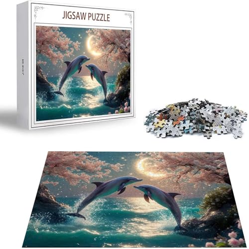 Kirschblüten Puzzle 300 Teile Delphin Puzzle Erwachsene, Holzpuzzle Erwachsene, DIY Groß Puzzelmatten, Premium Klassische Wooden Jigsaw, Holzpuzzle ab 14 Jahren für Jungen, Geschenke Mädche S-472 Kirschblüten Puzzle 300 Teile Delphin Puzzle Erwachsene, Holzpuzzle Erwachsene, DIY Groß Puzzelmatten, Premium Klassische Wooden Jigsaw, Holzpuzzle ab 14 Jahren für Jungen, Geschenke Mädche S-472 von Saweefog