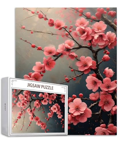 Kirschblüten Puzzle 3000 Teile Frau Puzzle Erwachsene, Holzpuzzle Erwachsene, DIY Groß Puzzelmatten, Premium Klassische Wooden Jigsaw, Holzpuzzle ab 14 Jahren für Jungen, Geschenke Mädche S-966 von Saweefog