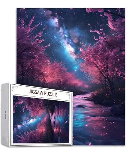 Kirschblüten Puzzle 500 Teile Szene Puzzle Erwachsene, Holzpuzzle Erwachsene, DIY Groß Puzzelmatten, Premium Klassische Wooden Jigsaw, Holzpuzzle ab 14 Jahren für Jungen, Geschenke Mädche S-965 von Saweefog