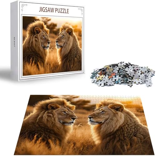 Löwe Puzzle 1500 Teile Wiese Puzzle Erwachsene, Holzpuzzle Erwachsene, DIY Groß Puzzelmatten, Premium Quality Klassische Wooden Jigsaw, Holzpuzzle ab 14 Jahren für Jungen, Geschenke Mädche S-411 Löwe Puzzle 1500 Teile Wiese Puzzle Erwachsene, Holzpuzzle Erwachsene, DIY Groß Puzzelmatten, Premium Quality Klassische Wooden Jigsaw, Holzpuzzle ab 14 Jahren für Jungen, Geschenke Mädche S-411 von Saweefog