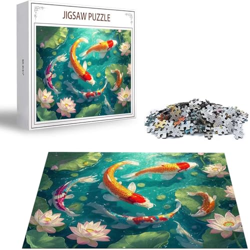 Lotus Puzzle 5000 Teile Goldfisch Puzzle Erwachsene, Holzpuzzle Erwachsene, DIY Groß Puzzelmatten, Premium Quality Klassische Wooden Jigsaw, Holzpuzzle ab 14 Jahren für Jungen, Geschenke Mädche S-270 Lotus Puzzle 5000 Teile Goldfisch Puzzle Erwachsene, Holzpuzzle Erwachsene, DIY Groß Puzzelmatten, Premium Quality Klassische Wooden Jigsaw, Holzpuzzle ab 14 Jahren für Jungen, Geschenke Mädche S-270 von Saweefog