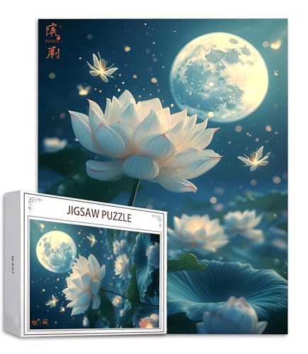 Mond Puzzle 1500 Teile Lotus Puzzle Erwachsene, Holzpuzzle Erwachsene, DIY Groß Puzzelmatten, Premium Quality Klassische Wooden Jigsaw, Holzpuzzle ab 14 Jahren für Jungen, Geschenke Mädche S-983 Mond Puzzle 1500 Teile Lotus Puzzle Erwachsene, Holzpuzzle Erwachsene, DIY Groß Puzzelmatten, Premium Quality Klassische Wooden Jigsaw, Holzpuzzle ab 14 Jahren für Jungen, Geschenke Mädche S-983 von Saweefog