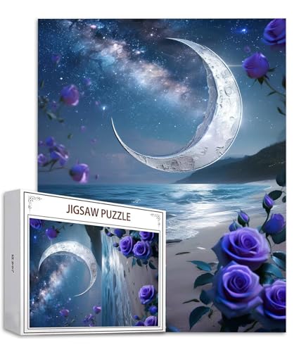 Mond Puzzle 500 Teile Rose Puzzle Erwachsene, Holzpuzzle Erwachsene, DIY Groß Puzzelmatten, Premium Quality Klassische Wooden Jigsaw, Holzpuzzle ab 14 Jahren für Jungen, Geschenke Mädche S-988 Mond Puzzle 500 Teile Rose Puzzle Erwachsene, Holzpuzzle Erwachsene, DIY Groß Puzzelmatten, Premium Quality Klassische Wooden Jigsaw, Holzpuzzle ab 14 Jahren für Jungen, Geschenke Mädche S-988 von Saweefog