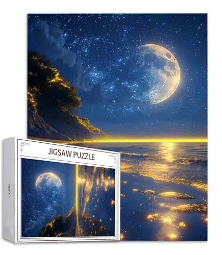 Mond Puzzle 500 Teile See Puzzle Erwachsene, Holzpuzzle Erwachsene, DIY Groß Puzzelmatten, Premium Quality Klassische Wooden Jigsaw, Holzpuzzle ab 14 Jahren für Jungen, Geschenke Mädche S-978 Mond Puzzle 500 Teile See Puzzle Erwachsene, Holzpuzzle Erwachsene, DIY Groß Puzzelmatten, Premium Quality Klassische Wooden Jigsaw, Holzpuzzle ab 14 Jahren für Jungen, Geschenke Mädche S-978 von Saweefog