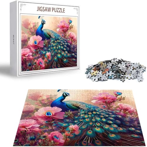 Pfau Puzzle 500 Teile Blume Puzzle Erwachsene, Holzpuzzle Erwachsene, DIY Groß Puzzelmatten, Premium Quality Klassische Wooden Jigsaw, Holzpuzzle ab 14 Jahren für Jungen, Geschenke Mädche S-257 Pfau Puzzle 500 Teile Blume Puzzle Erwachsene, Holzpuzzle Erwachsene, DIY Groß Puzzelmatten, Premium Quality Klassische Wooden Jigsaw, Holzpuzzle ab 14 Jahren für Jungen, Geschenke Mädche S-257 von Saweefog
