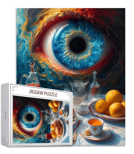 Puzzle 1000 Teile Abstrakt Puzzle Erwachsene, Holzpuzzle Erwachsene Puzzelmatten, Mehrfarbig Holzpuzzle, Klassische Puzzles Esszimmer Wooden Jigsaw, Geschicklichkeitsspiel für die Ganze Familie S-531 von Saweefog