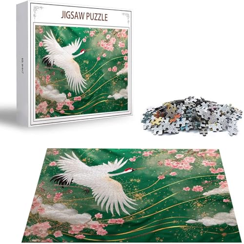 Puzzle 1000 Teile Blume Puzzle Erwachsene, Holzpuzzle Erwachsene Puzzelmatten, Mehrfarbig Holzpuzzle, Klassische Puzzles Kran Wooden Jigsaw, Geschicklichkeitsspiel für die Ganze Familie, Dekor S-211 von Saweefog