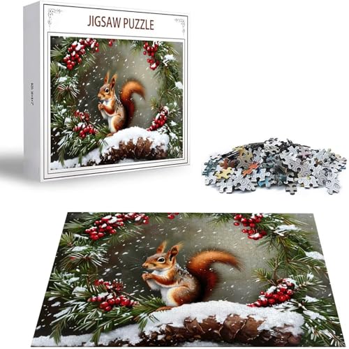 Puzzle 1000 Teile Eichhörnchen Puzzle Erwachsene, Holzpuzzle Erwachsene Puzzelmatten, Mehrfarbig Holzpuzzle, Klassische Puzzles Tier Wooden Jigsaw, Geschicklichkeitsspiel für die Ganze Familie S-426 Puzzle 1000 Teile Eichhörnchen Puzzle Erwachsene, Holzpuzzle Erwachsene Puzzelmatten, Mehrfarbig Holzpuzzle, Klassische Puzzles Tier Wooden Jigsaw, Geschicklichkeitsspiel für die Ganze Familie S-426 von Saweefog