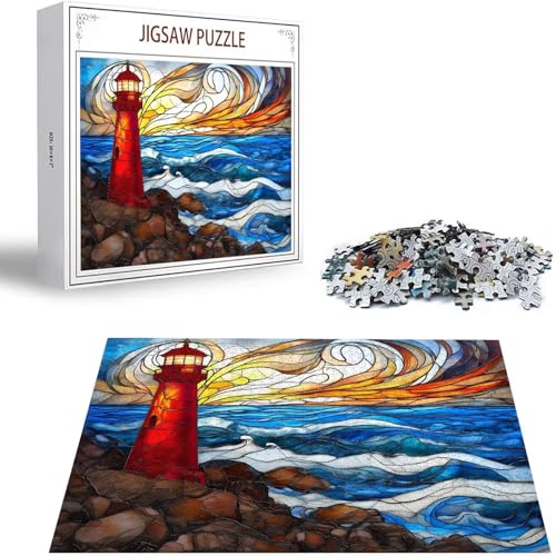 Puzzle 1000 Teile Leuchtturm Puzzle Erwachsene, Holzpuzzle Erwachsene Puzzelmatten, Mehrfarbig Holzpuzzle, Klassische Puzzles Wellen Wooden Jigsaw, Geschicklichkeitsspiel für die Ganze Familie S-67 Puzzle 1000 Teile Leuchtturm Puzzle Erwachsene, Holzpuzzle Erwachsene Puzzelmatten, Mehrfarbig Holzpuzzle, Klassische Puzzles Wellen Wooden Jigsaw, Geschicklichkeitsspiel für die Ganze Familie S-67 von Saweefog