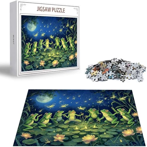 Puzzle 1000 Teile Mond Puzzle Erwachsene, Holzpuzzle Erwachsene Puzzelmatten, Mehrfarbig Holzpuzzle, Klassische Puzzles Frosch Wooden Jigsaw, Geschicklichkeitsspiel für die Ganze Familie S-487 Puzzle 1000 Teile Mond Puzzle Erwachsene, Holzpuzzle Erwachsene Puzzelmatten, Mehrfarbig Holzpuzzle, Klassische Puzzles Frosch Wooden Jigsaw, Geschicklichkeitsspiel für die Ganze Familie S-487 von Saweefog