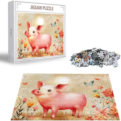 Puzzle 1000 Teile Niedlich Puzzle Erwachsene, Holzpuzzle Erwachsene Puzzelmatten, Mehrfarbig Holzpuzzle, Klassische Puzzles Schwein Wooden Jigsaw, Geschicklichkeitsspiel für die Ganze Familie S-251 Puzzle 1000 Teile Niedlich Puzzle Erwachsene, Holzpuzzle Erwachsene Puzzelmatten, Mehrfarbig Holzpuzzle, Klassische Puzzles Schwein Wooden Jigsaw, Geschicklichkeitsspiel für die Ganze Familie S-251 von Saweefog