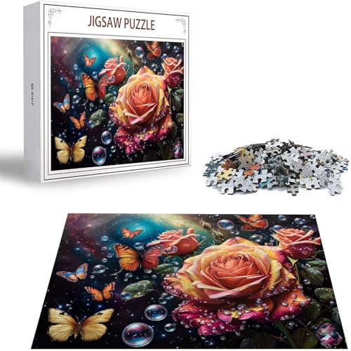 Puzzle 1000 Teile Rose Puzzle Erwachsene, Holzpuzzle Erwachsene Puzzelmatten, Mehrfarbig Holzpuzzle, Klassische Puzzles Schmetterling Wooden Jigsaw, Geschicklichkeitsspiel für die Ganze Familie S-303 Puzzle 1000 Teile Rose Puzzle Erwachsene, Holzpuzzle Erwachsene Puzzelmatten, Mehrfarbig Holzpuzzle, Klassische Puzzles Schmetterling Wooden Jigsaw, Geschicklichkeitsspiel für die Ganze Familie S-303 von Saweefog