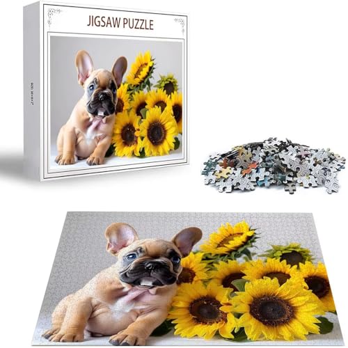 Puzzle 1000 Teile Sonnenblume Puzzle Erwachsene, Holzpuzzle Erwachsene Puzzelmatten, Mehrfarbig Holzpuzzle, Klassische Puzzles Hund Wooden Jigsaw, Geschicklichkeitsspiel für die Ganze Familie S-442 Puzzle 1000 Teile Sonnenblume Puzzle Erwachsene, Holzpuzzle Erwachsene Puzzelmatten, Mehrfarbig Holzpuzzle, Klassische Puzzles Hund Wooden Jigsaw, Geschicklichkeitsspiel für die Ganze Familie S-442 von Saweefog