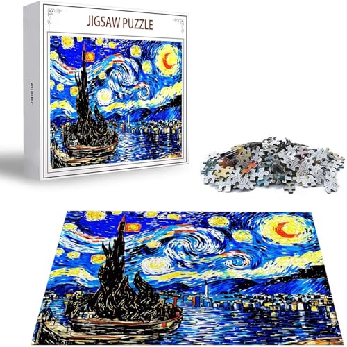 Puzzle 1000 Teile Van Gogh Puzzle Erwachsene, Holzpuzzle Erwachsene Puzzelmatten, Mehrfarbig Holzpuzzle, Klassische Puzzles Sternenhimmel Wooden Jigsaw, Geschicklichkeitsspiel für Ganze Familie S-115 Puzzle 1000 Teile Van Gogh Puzzle Erwachsene, Holzpuzzle Erwachsene Puzzelmatten, Mehrfarbig Holzpuzzle, Klassische Puzzles Sternenhimmel Wooden Jigsaw, Geschicklichkeitsspiel für Ganze Familie S-115 von Saweefog