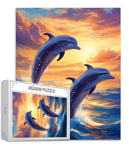 Puzzle 1000 Teile Wellen Puzzle Erwachsene, Holzpuzzle Erwachsene Puzzelmatten, Mehrfarbig Holzpuzzle, Klassische Puzzles Delphin Wooden Jigsaw, Geschicklichkeitsspiel für die Ganze Familie S-635 Puzzle 1000 Teile Wellen Puzzle Erwachsene, Holzpuzzle Erwachsene Puzzelmatten, Mehrfarbig Holzpuzzle, Klassische Puzzles Delphin Wooden Jigsaw, Geschicklichkeitsspiel für die Ganze Familie S-635 von Saweefog