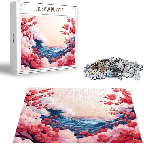 Puzzle 1000 Teile Wellen Puzzle Erwachsene, Holzpuzzle Erwachsene Puzzelmatten, Mehrfarbig Holzpuzzle, Klassische Puzzles Kirschblüten Wooden Jigsaw, Geschicklichkeitsspiel für die Ganze Familie S-153 Puzzle 1000 Teile Wellen Puzzle Erwachsene, Holzpuzzle Erwachsene Puzzelmatten, Mehrfarbig Holzpuzzle, Klassische Puzzles Kirschblüten Wooden Jigsaw, Geschicklichkeitsspiel für die Ganze Familie S-153 von Saweefog