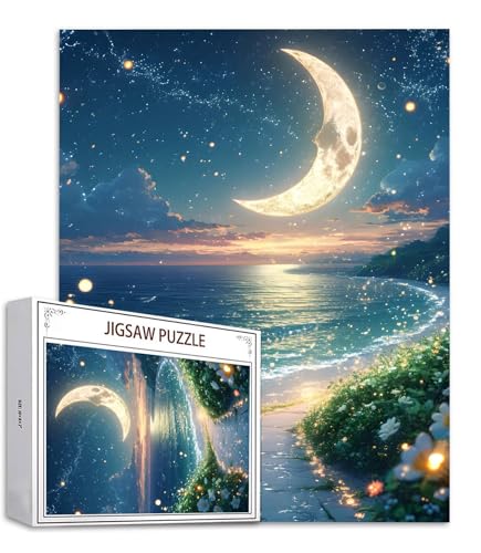 Puzzle 200 Teile Mond Puzzle Erwachsene, Holzpuzzle Erwachsene Puzzelmatten, Mehrfarbig Holzpuzzle, Klassische Puzzles Strand Wooden Jigsaw, Geschicklichkeitsspiel für die Ganze Familie, Dekor S-990 Puzzle 200 Teile Mond Puzzle Erwachsene, Holzpuzzle Erwachsene Puzzelmatten, Mehrfarbig Holzpuzzle, Klassische Puzzles Strand Wooden Jigsaw, Geschicklichkeitsspiel für die Ganze Familie, Dekor S-990 von Saweefog