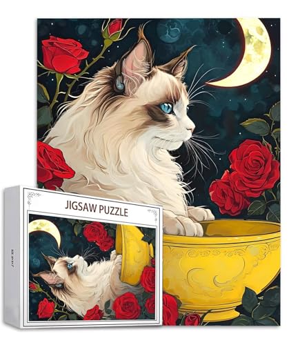 Puzzle 200 Teile Rose Puzzle Erwachsene, Holzpuzzle Erwachsene Puzzelmatten, Mehrfarbig Holzpuzzle, Klassische Puzzles Katze Wooden Jigsaw, Geschicklichkeitsspiel für die Ganze Familie, Geschenk S-800 Puzzle 200 Teile Rose Puzzle Erwachsene, Holzpuzzle Erwachsene Puzzelmatten, Mehrfarbig Holzpuzzle, Klassische Puzzles Katze Wooden Jigsaw, Geschicklichkeitsspiel für die Ganze Familie, Geschenk S-800 von Saweefog