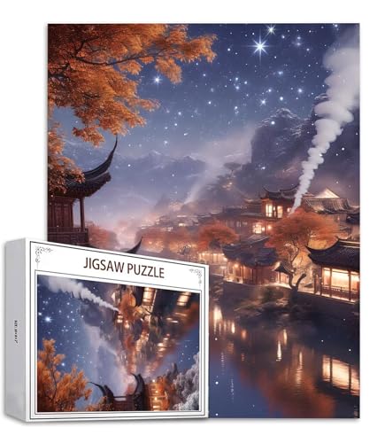 Puzzle 200 Teile Szene Puzzle Erwachsene, Holzpuzzle Erwachsene Puzzelmatten, Mehrfarbig Holzpuzzle, Klassische Puzzles Garten Wooden Jigsaw, Geschicklichkeitsspiel für die Ganze Familie S-740 von Saweefog