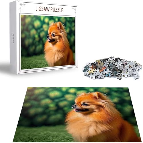 Puzzle 200 Teile Tier Puzzle Erwachsene, Holzpuzzle Erwachsene Puzzelmatten, Mehrfarbig Holzpuzzle, Klassische Puzzles Zwergspitz Wooden Jigsaw, Geschicklichkeitsspiel für die Ganze Familie S-73 von Saweefog