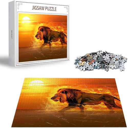 Puzzle 2000 Teile Löwe Puzzle Erwachsene, Holzpuzzle Erwachsene Puzzelmatten, Mehrfarbig Holzpuzzle, Klassische Puzzles Sonnenuntergang Wooden Jigsaw, Geschicklichkeitsspiel für Ganze Familie S-412 Puzzle 2000 Teile Löwe Puzzle Erwachsene, Holzpuzzle Erwachsene Puzzelmatten, Mehrfarbig Holzpuzzle, Klassische Puzzles Sonnenuntergang Wooden Jigsaw, Geschicklichkeitsspiel für Ganze Familie S-412 von Saweefog