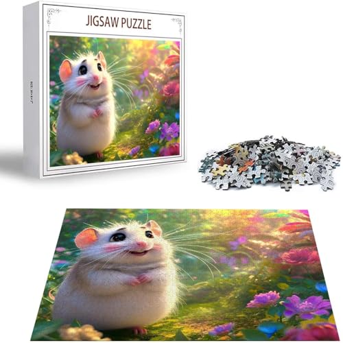 Puzzle 2000 Teile Niedlich Puzzle Erwachsene, Holzpuzzle Erwachsene Puzzelmatten, Mehrfarbig Holzpuzzle, Klassische Puzzles Hamster Wooden Jigsaw, Geschicklichkeitsspiel für die Ganze Familie S-245 von Saweefog