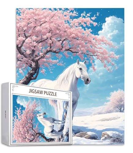 Puzzle 2000 Teile Pferd Puzzle Erwachsene, Holzpuzzle Erwachsene Puzzelmatten, Mehrfarbig Holzpuzzle, Klassische Puzzles Kirschblüten Wooden Jigsaw, Geschicklichkeitsspiel für die Ganze Familie S-778 Puzzle 2000 Teile Pferd Puzzle Erwachsene, Holzpuzzle Erwachsene Puzzelmatten, Mehrfarbig Holzpuzzle, Klassische Puzzles Kirschblüten Wooden Jigsaw, Geschicklichkeitsspiel für die Ganze Familie S-778 von Saweefog