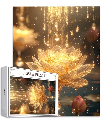 Puzzle 2000 Teile Traum Puzzle Erwachsene, Holzpuzzle Erwachsene Puzzelmatten, Mehrfarbig Holzpuzzle, Klassische Puzzles Lotus Wooden Jigsaw, Geschicklichkeitsspiel für die Ganze Familie S-827 von Saweefog