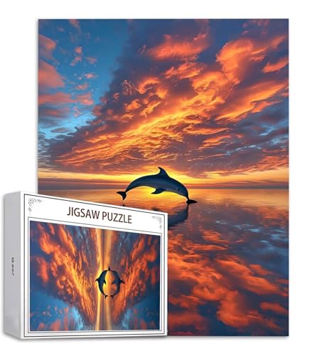 Puzzle 300 Teile Delphin Puzzle Erwachsene, Holzpuzzle Erwachsene Puzzelmatten, Mehrfarbig Holzpuzzle, Klassische Puzzles Landschaft Wooden Jigsaw, Geschicklichkeitsspiel für die Ganze Familie S-639 Puzzle 300 Teile Delphin Puzzle Erwachsene, Holzpuzzle Erwachsene Puzzelmatten, Mehrfarbig Holzpuzzle, Klassische Puzzles Landschaft Wooden Jigsaw, Geschicklichkeitsspiel für die Ganze Familie S-639 von Saweefog