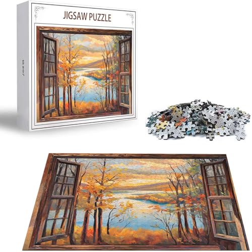 Puzzle 300 Teile Fenster Puzzle Erwachsene, Holzpuzzle Erwachsene Puzzelmatten, Mehrfarbig Holzpuzzle, Klassische Puzzles Wald Wooden Jigsaw, Geschicklichkeitsspiel für die Ganze Familie, Dekor S-63 Puzzle 300 Teile Fenster Puzzle Erwachsene, Holzpuzzle Erwachsene Puzzelmatten, Mehrfarbig Holzpuzzle, Klassische Puzzles Wald Wooden Jigsaw, Geschicklichkeitsspiel für die Ganze Familie, Dekor S-63 von Saweefog