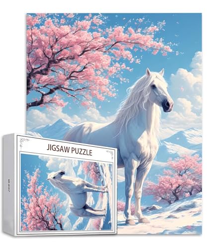 Puzzle 300 Teile Pferd Puzzle Erwachsene, Holzpuzzle Erwachsene Puzzelmatten, Mehrfarbig Holzpuzzle, Klassische Puzzles Kirschblüten Wooden Jigsaw, Geschicklichkeitsspiel für die Ganze Familie S-777 Puzzle 300 Teile Pferd Puzzle Erwachsene, Holzpuzzle Erwachsene Puzzelmatten, Mehrfarbig Holzpuzzle, Klassische Puzzles Kirschblüten Wooden Jigsaw, Geschicklichkeitsspiel für die Ganze Familie S-777 von Saweefog