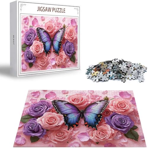 Puzzle 300 Teile Rose Puzzle Erwachsene, Holzpuzzle Erwachsene Puzzelmatten, Mehrfarbig Holzpuzzle, Klassische Puzzles Schmetterling Wooden Jigsaw, Geschicklichkeitsspiel für die Ganze Familie S-312 Puzzle 300 Teile Rose Puzzle Erwachsene, Holzpuzzle Erwachsene Puzzelmatten, Mehrfarbig Holzpuzzle, Klassische Puzzles Schmetterling Wooden Jigsaw, Geschicklichkeitsspiel für die Ganze Familie S-312 von Saweefog