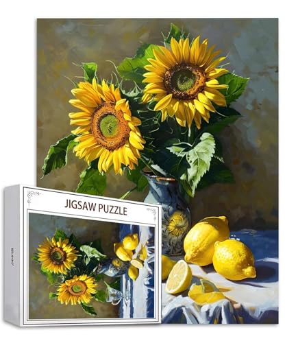 Puzzle 300 Teile Sonnenblume Puzzle Erwachsene, Holzpuzzle Erwachsene Puzzelmatten, Mehrfarbig Holzpuzzle, Klassische Puzzles Zitrone Wooden Jigsaw, Geschicklichkeitsspiel für die Ganze Familie S-936 Puzzle 300 Teile Sonnenblume Puzzle Erwachsene, Holzpuzzle Erwachsene Puzzelmatten, Mehrfarbig Holzpuzzle, Klassische Puzzles Zitrone Wooden Jigsaw, Geschicklichkeitsspiel für die Ganze Familie S-936 von Saweefog