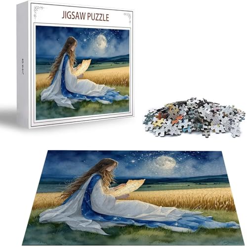 Puzzle 4000 Teile Frau Puzzle Erwachsene, Holzpuzzle Erwachsene Puzzelmatten, Mehrfarbig Holzpuzzle, Klassische Puzzles Mond Wooden Jigsaw, Geschicklichkeitsspiel für die Ganze Familie, Geschenk S-351 von Saweefog