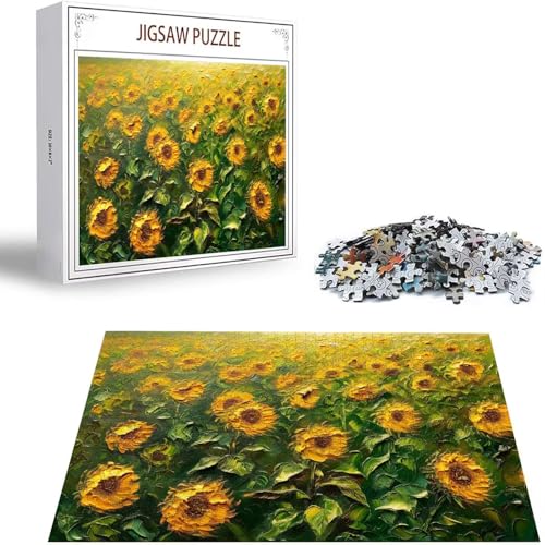 Puzzle 4000 Teile Sonnenblume Puzzle Erwachsene, Holzpuzzle Erwachsene Puzzelmatten, Mehrfarbig Holzpuzzle, Klassische Puzzles Blume Wooden Jigsaw, Geschicklichkeitsspiel für die Ganze Familie S-444 von Saweefog