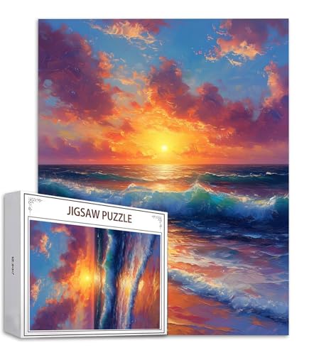 Puzzle 4000 Teile Sonnenuntergang Puzzle Erwachsene, Holzpuzzle Erwachsene Puzzelmatten, Mehrfarbig Holzpuzzle, Klassische Puzzles Wellen Wooden Jigsaw, Geschicklichkeitsspiel für Ganze Familie S-767 Puzzle 4000 Teile Sonnenuntergang Puzzle Erwachsene, Holzpuzzle Erwachsene Puzzelmatten, Mehrfarbig Holzpuzzle, Klassische Puzzles Wellen Wooden Jigsaw, Geschicklichkeitsspiel für Ganze Familie S-767 von Saweefog