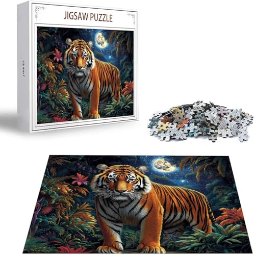 Puzzle 4000 Teile Tiger Puzzle Erwachsene, Holzpuzzle Erwachsene Puzzelmatten, Mehrfarbig Holzpuzzle, Klassische Puzzles Tier Wooden Jigsaw, Geschicklichkeitsspiel für die Ganze Familie, Dekor S-267 von Saweefog