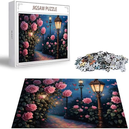 Rose Puzzle 500 Teile Lampe Puzzle Erwachsene, Holzpuzzle Erwachsene, DIY Groß Puzzelmatten, Premium Quality Klassische Wooden Jigsaw, Holzpuzzle ab 14 Jahren für Jungen, Geschenke Mädche S-302 Rose Puzzle 500 Teile Lampe Puzzle Erwachsene, Holzpuzzle Erwachsene, DIY Groß Puzzelmatten, Premium Quality Klassische Wooden Jigsaw, Holzpuzzle ab 14 Jahren für Jungen, Geschenke Mädche S-302 von Saweefog