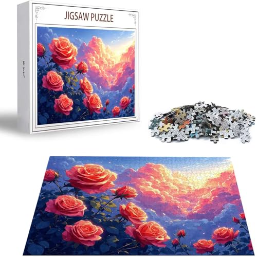 Rose Puzzle 500 Teile Wolke Puzzle Erwachsene, Holzpuzzle Erwachsene, DIY Groß Puzzelmatten, Premium Quality Klassische Wooden Jigsaw, Holzpuzzle ab 14 Jahren für Jungen, Geschenke Mädche S-311 Rose Puzzle 500 Teile Wolke Puzzle Erwachsene, Holzpuzzle Erwachsene, DIY Groß Puzzelmatten, Premium Quality Klassische Wooden Jigsaw, Holzpuzzle ab 14 Jahren für Jungen, Geschenke Mädche S-311 von Saweefog