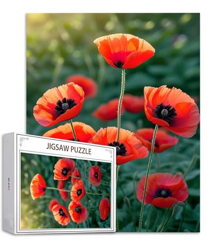 Rot Puzzle 500 Teile Mohn Puzzle Erwachsene, Holzpuzzle Erwachsene, DIY Groß Puzzelmatten, Premium Quality Klassische Wooden Jigsaw, Holzpuzzle ab 14 Jahren für Jungen, Geschenke Mädche S-644 Rot Puzzle 500 Teile Mohn Puzzle Erwachsene, Holzpuzzle Erwachsene, DIY Groß Puzzelmatten, Premium Quality Klassische Wooden Jigsaw, Holzpuzzle ab 14 Jahren für Jungen, Geschenke Mädche S-644 von Saweefog